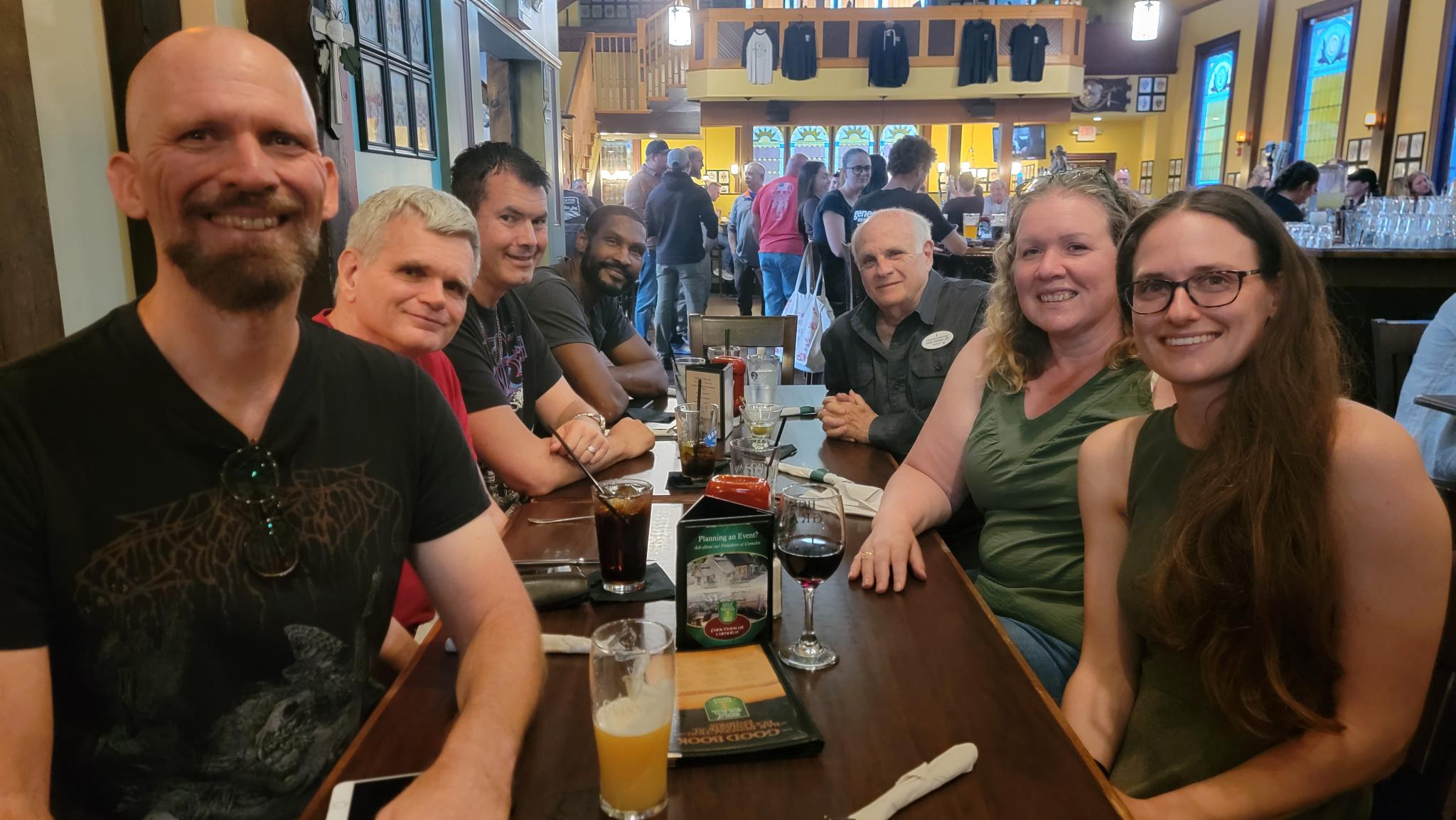 Free Staters gathered around a table at a Seacoast meetup