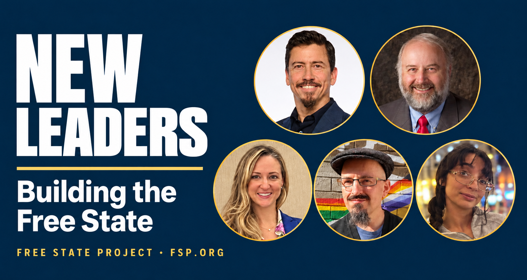 New Leaders: Building the Free State. Pedro Serra, Dan McGuire, Jane Bennett, Franklin Einspruch, and Mahgdalen Rose.